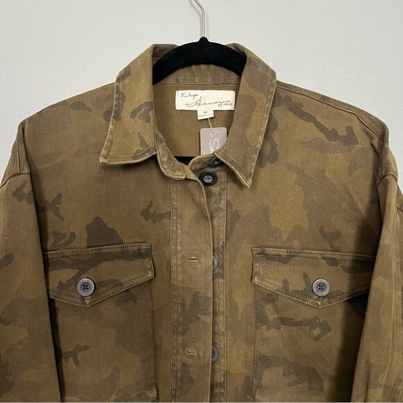 NWT Vintage Havana Military Style Camo Jacket Green Women’s Medium - Picture 5 of 15